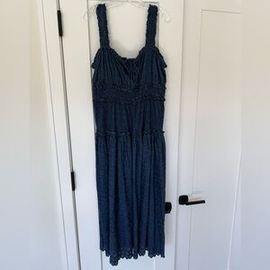 Gap x Doen Denim Blue Eyelet Dress